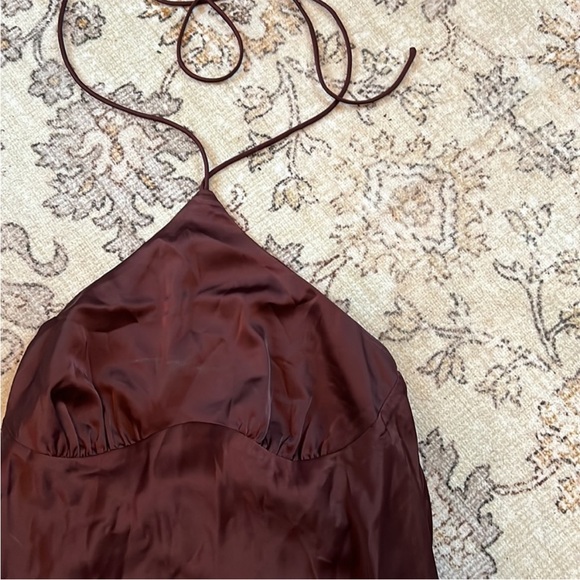 New (Never Worn) DNA- Brown Halter Mini Dress- Size Small - Picture 6 of 7